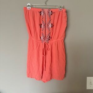 Speechless Coral Romper Medium